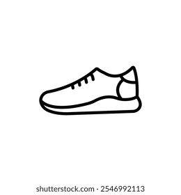 Icono de los zapatos logotipo lineal aislado