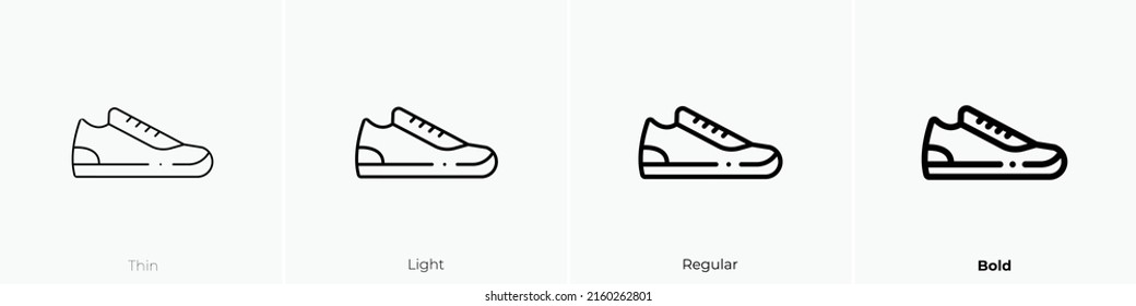 shoes icon. Linear style sign isolated on white background. Vector illustration.