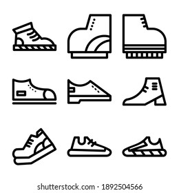 shoes icon or logo isolated sign symbol vector illustration - Collection of high quality black style vector icons
