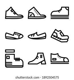 shoes icon or logo isolated sign symbol vector illustration - Collection of high quality black style vector icons
