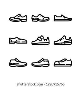 shoes icon or logo isolated sign symbol vector illustration - Collection of high quality black style vector icons
