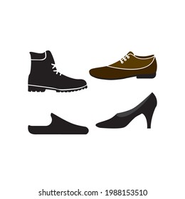 Shoes icon Logo Template vector icon illustration design 