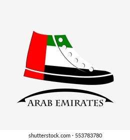 shoes icon made from the flag of Arab Emirates