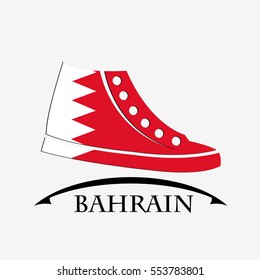 shoes icon made from the flag of Bahrain