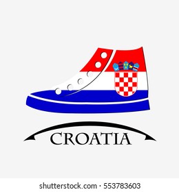 shoes icon made from the flag of Congo