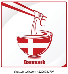 shoes icon made from the flag of Danmark