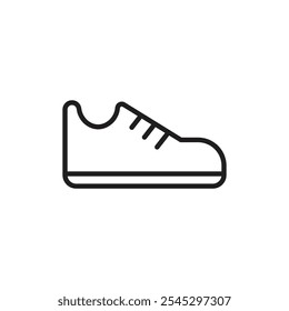 Shoes icon outline set sign