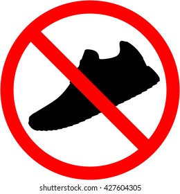 No Shoes Sign Images, Stock Photos & Vectors | Shutterstock