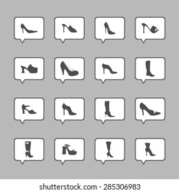 shoes icon set