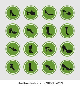 shoes icon set