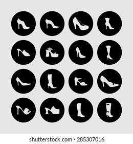 shoes icon set