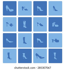 shoes icon set