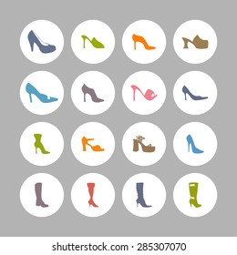 shoes icon set