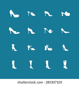 shoes icon set