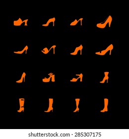 shoes icon set