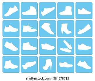 shoes icon set