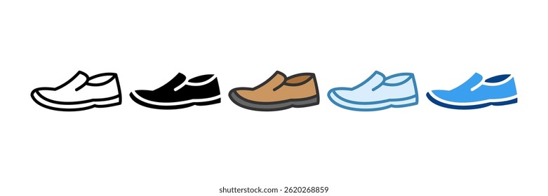 Conjunto de iconos de zapatos Colección de estilo múltiple
