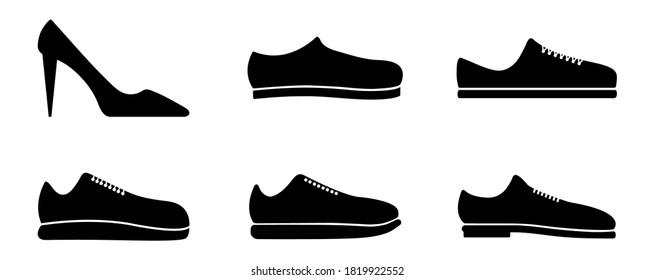 shoes icon set - vector illustration .