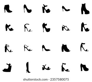 shoes icon set. Vector illustration 