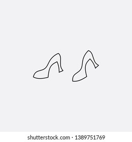 shoes icon sign signifier vector