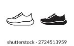 Shoes icon in simple flat trend modern graphic design abstract logotype element
