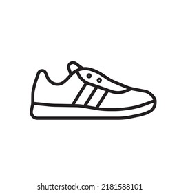 shoes icon, sports shoes, work shoes, black lines on a white background. For applications, web, smartphones. EPS 10