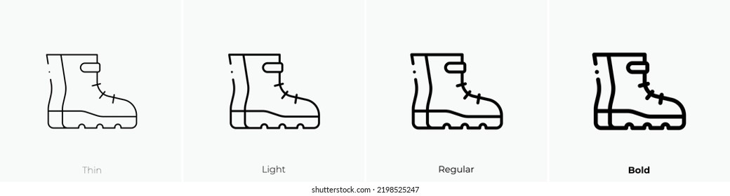 shoes icon. Thin, Light Regular And Bold style design isolated on white background