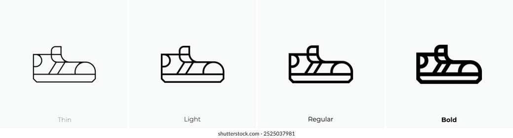 shoes icon. Thin, Light Regular And Bold style design isolated on white background