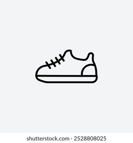 Shoes icon in tree different line stroke sizes.