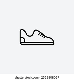 Shoes icon in tree different line stroke sizes.