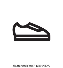 Shoes icon in trendy outline style design. Vector graphic illustration. Editable vector stroke. EPS 10.