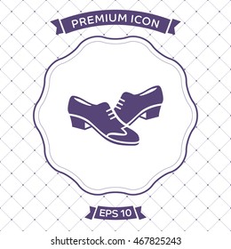 Shoes icon vector