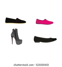Shoes Icon Vector Design. Flat Style