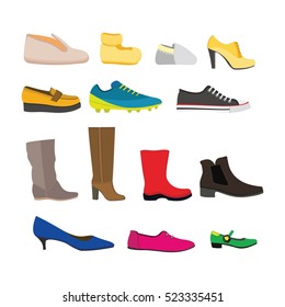 Shoes Icon Vector Design. Flat Style
