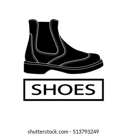 Shoes icon. Vector flat illustration