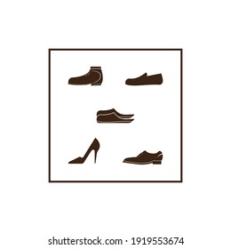 Shoes icon vector illustration logo template.