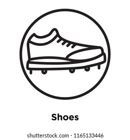Shoes icon vector isolated on white background, Shoes transparent sign , linear sport symbols