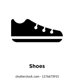 Shoes icon vector isolated on white background, logo concept of Shoes sign on transparent background, filled black symbol