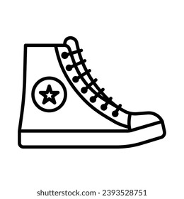 Schuhsymbol-Vektorgrafik auf trendigem Design