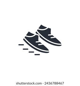 Schuhsymbol. vektorbearbeitbarer Strich.lineares Stilzeichen zur Verwendung im Webdesign, logo.Symboldarstellung.