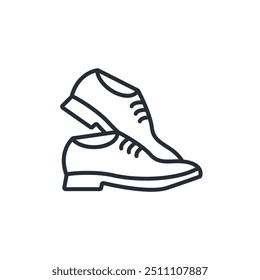 Shoes icon. vector.Editable stroke.linear style sign for use web design,logo.Symbol illustration.