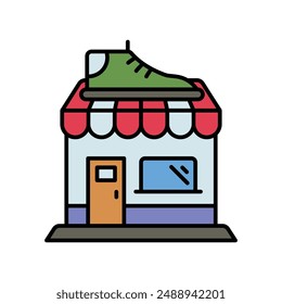Schuhsymbol mit weißem Hintergrund Vektorgrafik Stock Illustration