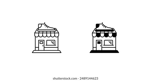 shoes icon with white background vector stock illustration