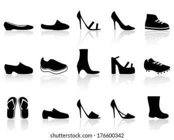 Similar Images, Stock Photos & Vectors of Set of icons of women's shoes ...