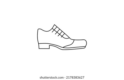 Shoes icons,  boots, sports shoes, trainers thick line icons vector illustration