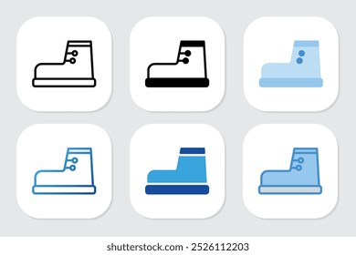 Shoes icons with various design styles