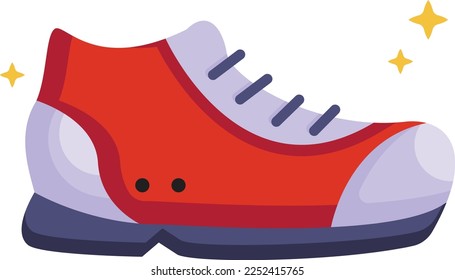 shoes illustration with flat style