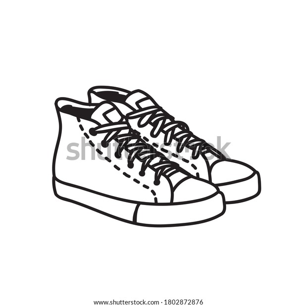 Shoes Illustration Lineart Style Stock Vector (Royalty Free) 1802872876