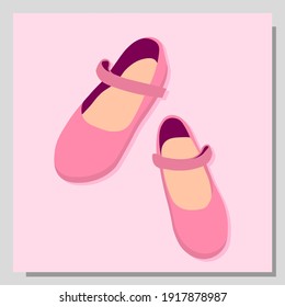 Shoes isolated. Fashionable shoes illustration. Children sandals