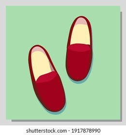 Shoes isolated. Fashionable shoes illustration. Children sandals